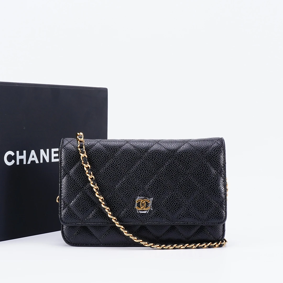 95新 Chanel/香奈儿 链条包woc荔枝纹/BG22011696
