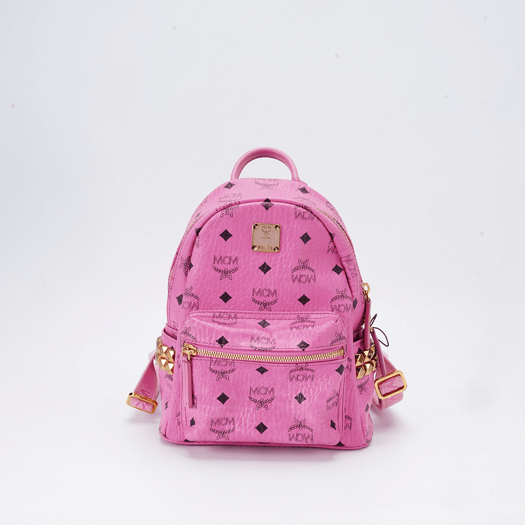 95新 MCM 【桔夕诗诗】MCM 双肩包小号/BG23005286