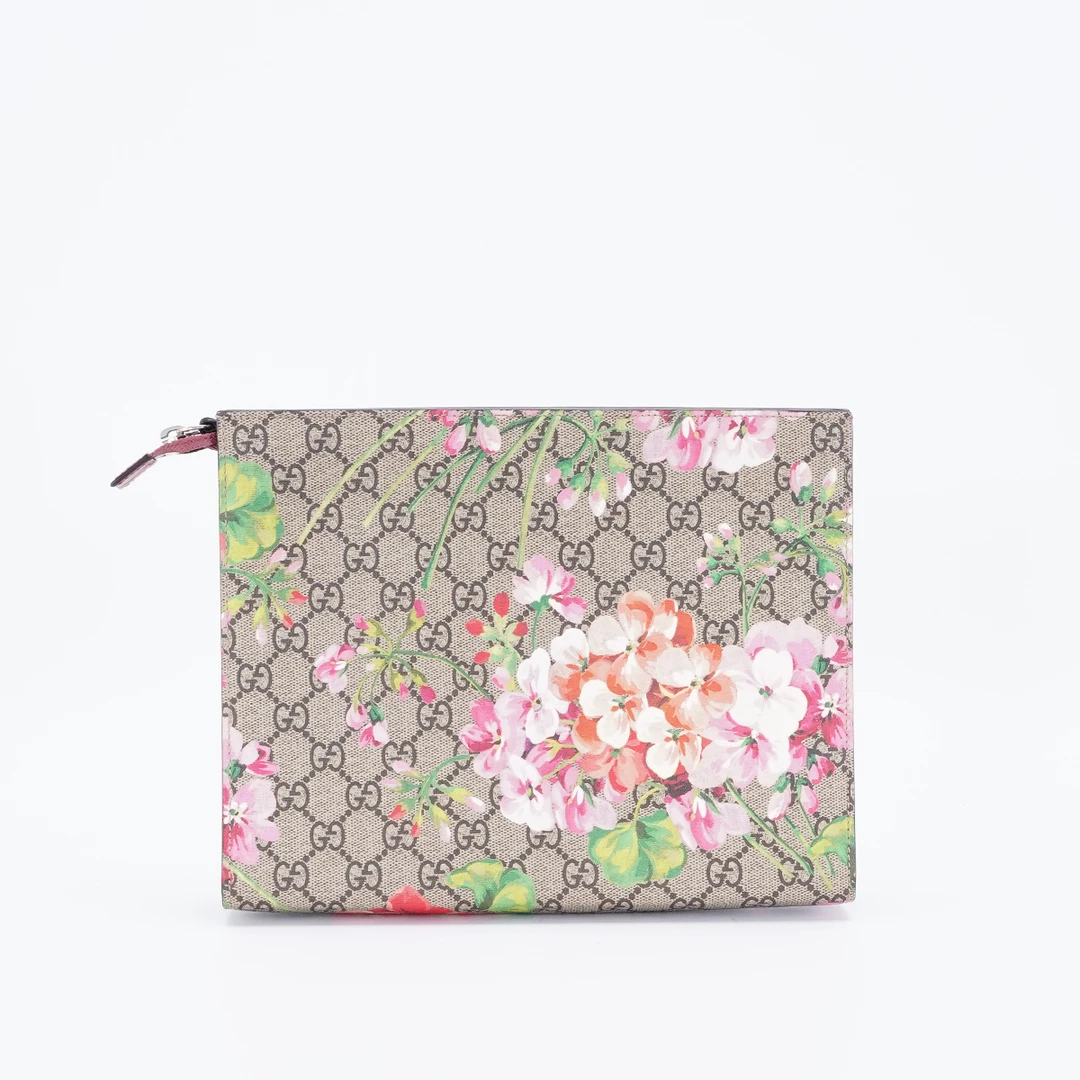 95新 GUCCI/古驰 一口价【桔夕静文】 手拿包花卉款/BG22000612