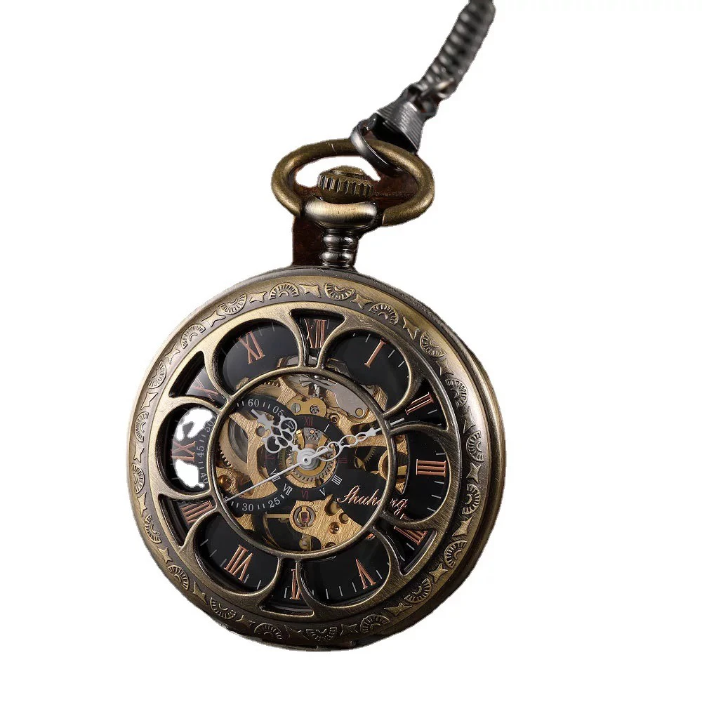 男士大盘怀表十一（以直播间展示为主）古典手工时尚复古经典银色