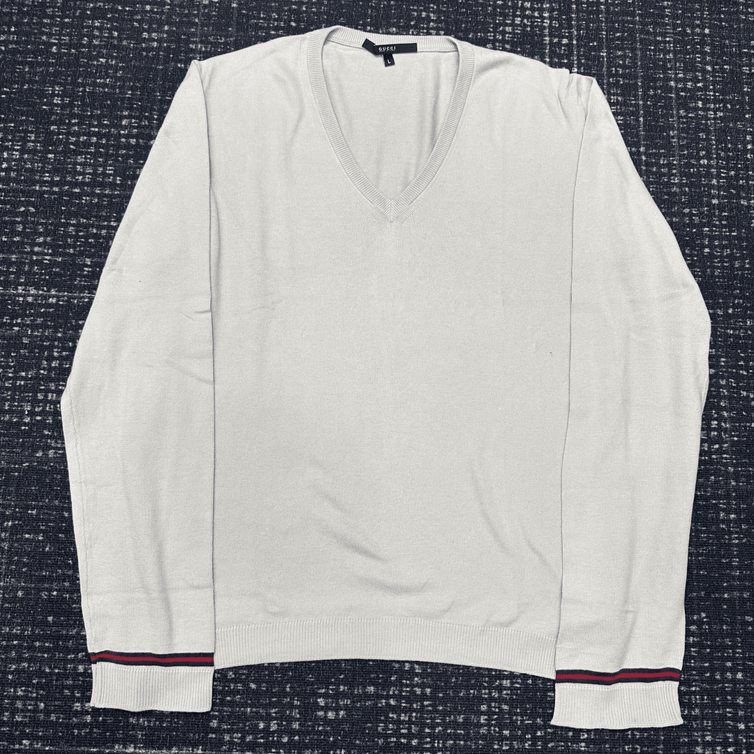 Gucci 白色针织衫 99新 L码 SL001708