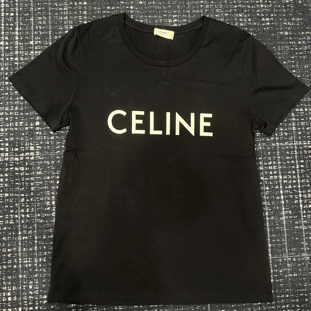 Celine 赛琳 Logo字母印花圆领短袖 99新 L码 001617