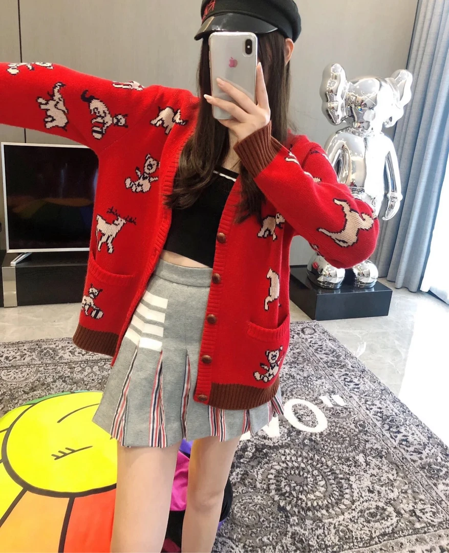 GUCCI 古驰 动物提花羊毛衫针织衫 XS码/99新/公价10900/SL001200