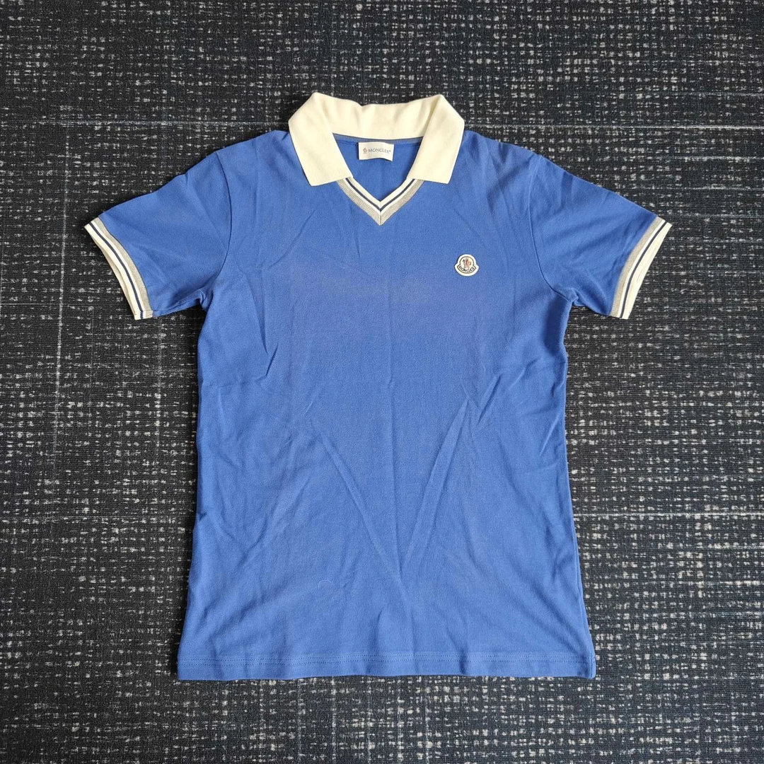 Moncler 蒙口 纯棉珠地翻领POLO14码 99新 001902