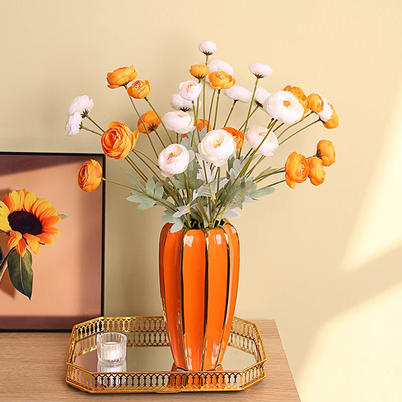 仿真花束露莲花绢花假花牡丹花家居装饰客厅卧室餐桌花摆件花艺