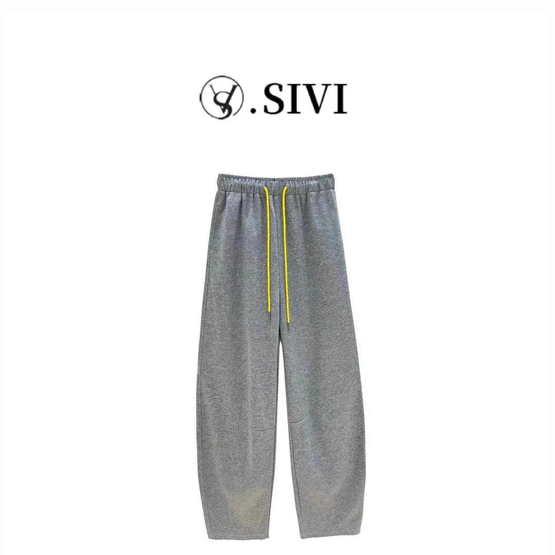 熙薇休闲弯刀裤【日落黄昏】秋冬新款时尚显瘦百搭裤F6755