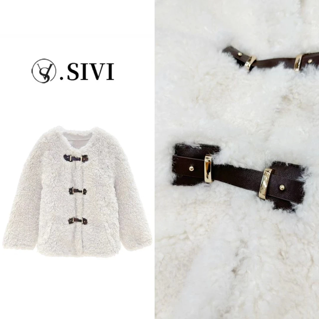 熙薇轻奢气质外套【心动锁扣】冬季新款时尚休闲上衣F6717