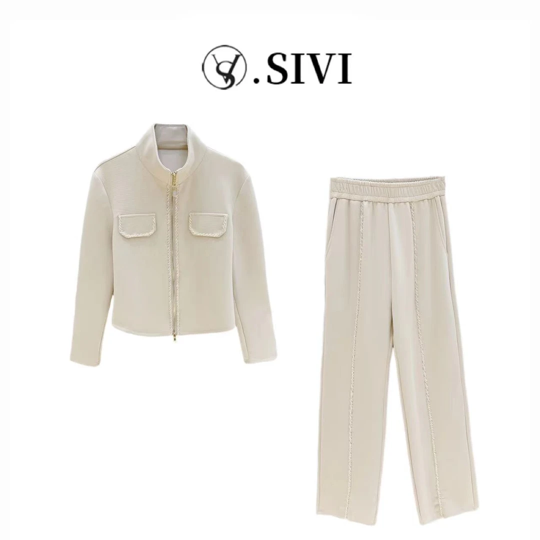 熙薇设计师套装【秋日来信】2024早秋新款气质时尚休闲两件套F6383