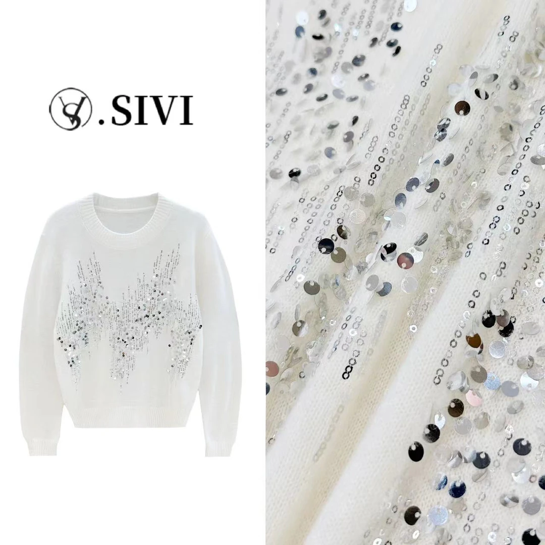 熙薇重工气质毛衣【绝代风华】秋冬新款时尚休闲上衣F6688