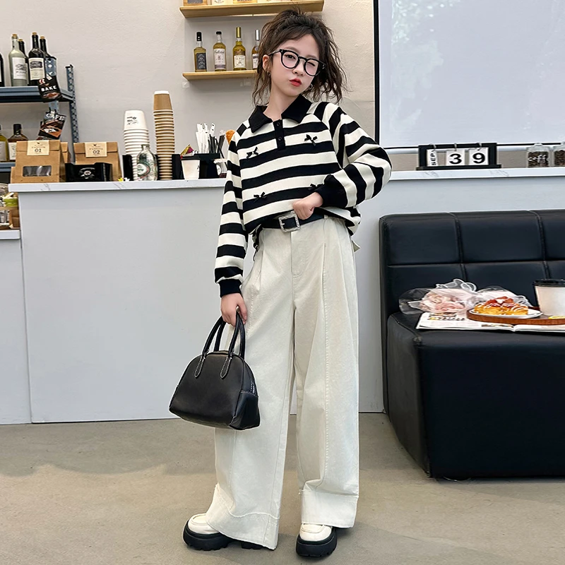 女童秋装套装2024新款儿童POLO上衣休闲裤两件套洋气春秋衣服韩范