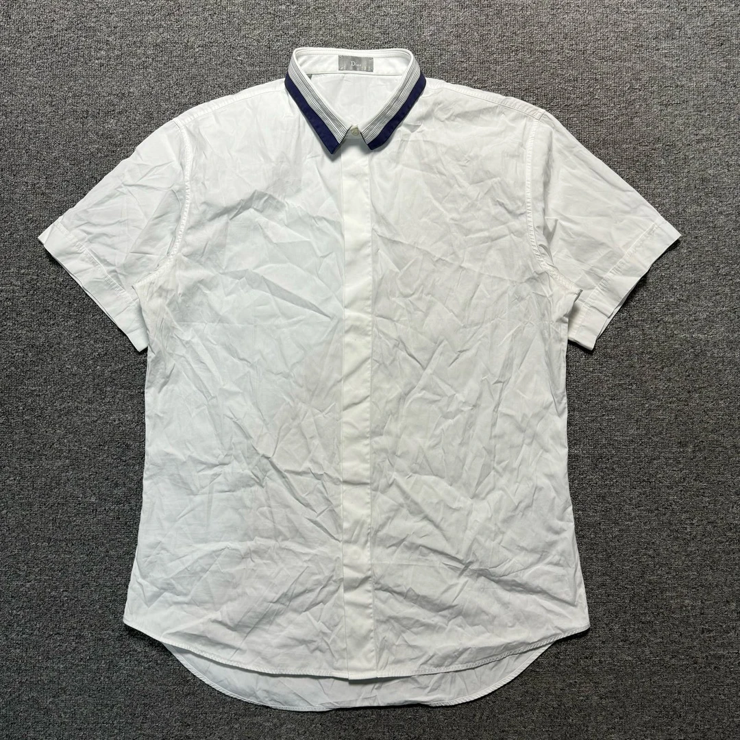 Dior迪奥 白色标语短袖衬衫 42码99新 7962244