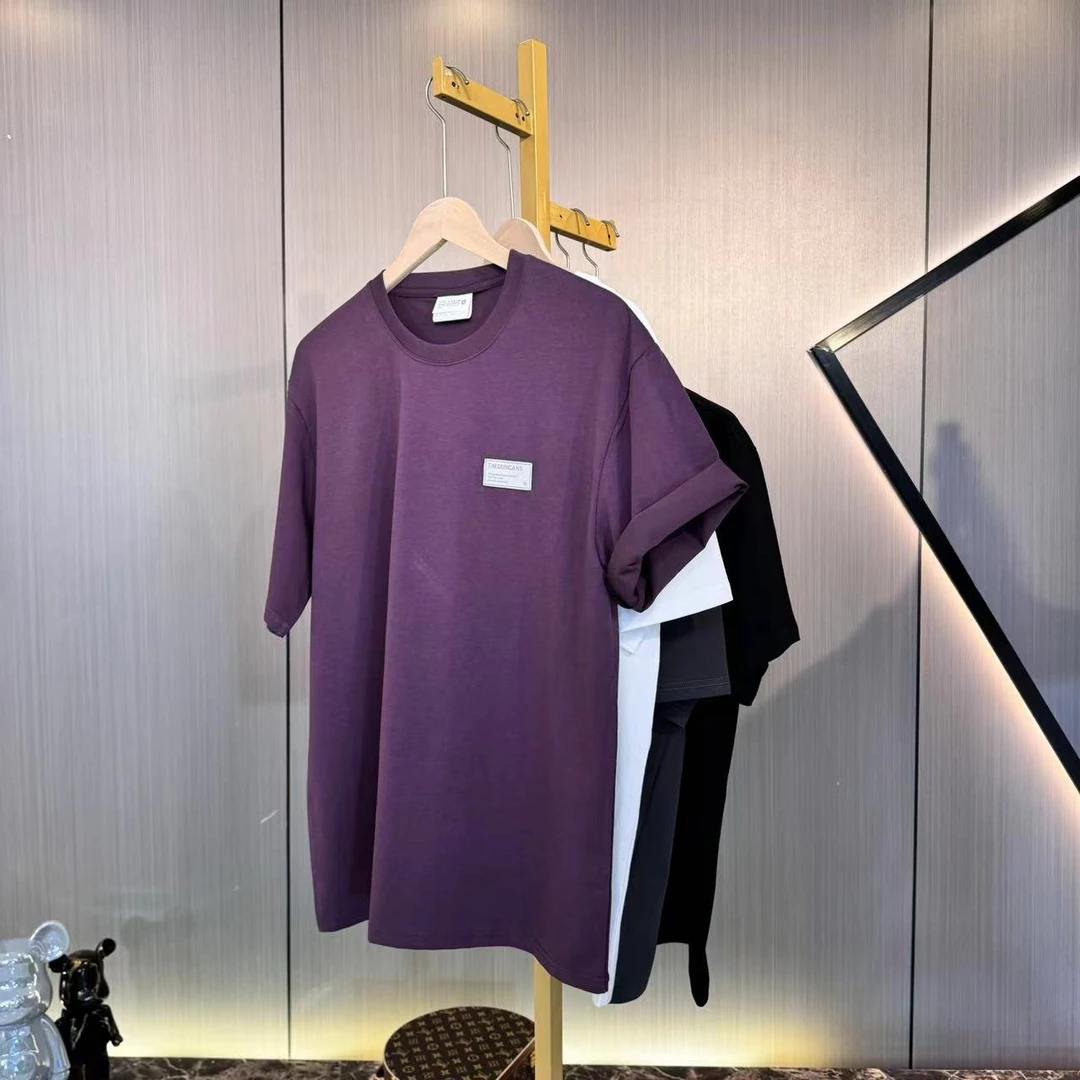 <5A抗菌>夏季经典胸标百搭经典T恤休闲时尚半袖纯色