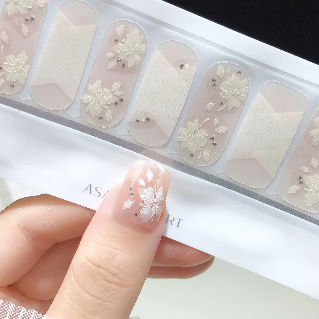 【白月光】美甲贴精致立体温柔防水免封层成品甲油膜指甲贴非穿戴甲