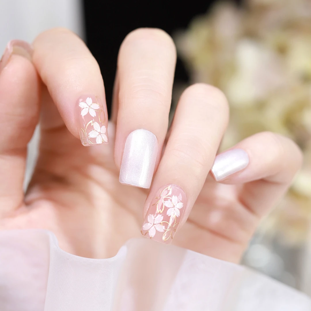 【樱雪】美甲贴纸晕染立体持久防水免封层成品甲油膜非穿戴甲