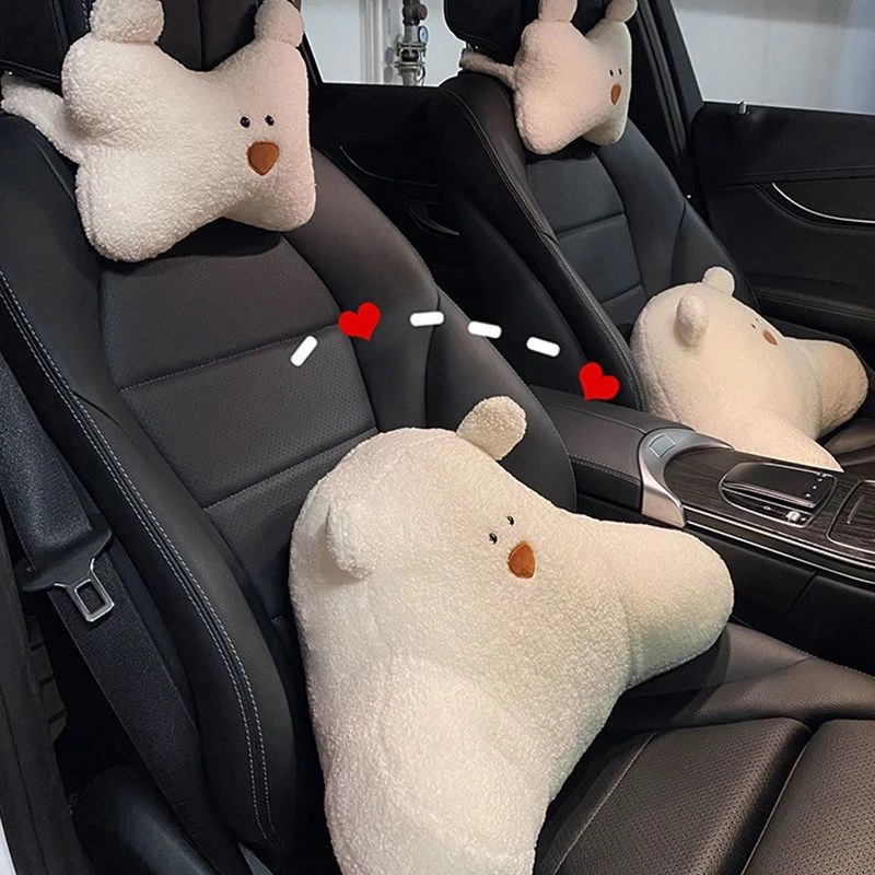 汽车腰靠靠垫腰垫头枕车用可爱靠背车内靠枕护颈椎枕车载坐垫护腰