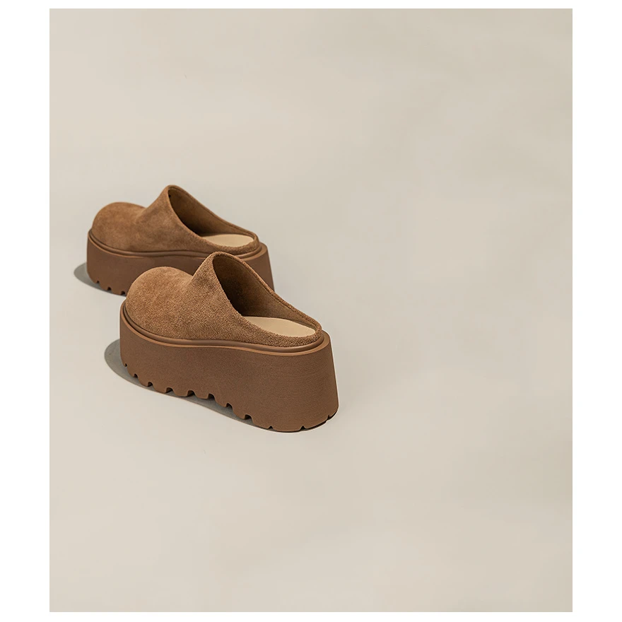 弥笛松糕芒果头包头冬季加绒女士款拖鞋2025今年拖鞋女款秋冬