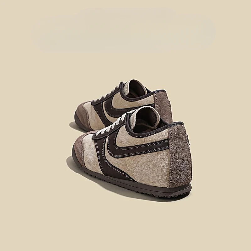 内增高德训鞋阿甘鞋女款2024新款秋季女鞋真皮复古休闲运动鞋板鞋