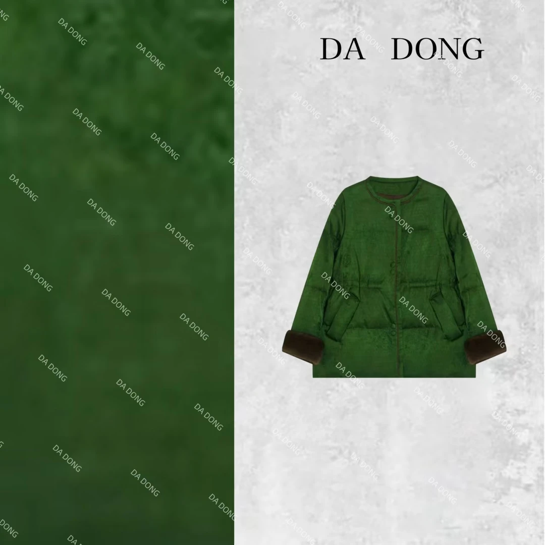 万物生--新中式国风时尚休闲百搭绿色宽松轻奢保暖秋冬气质棉服