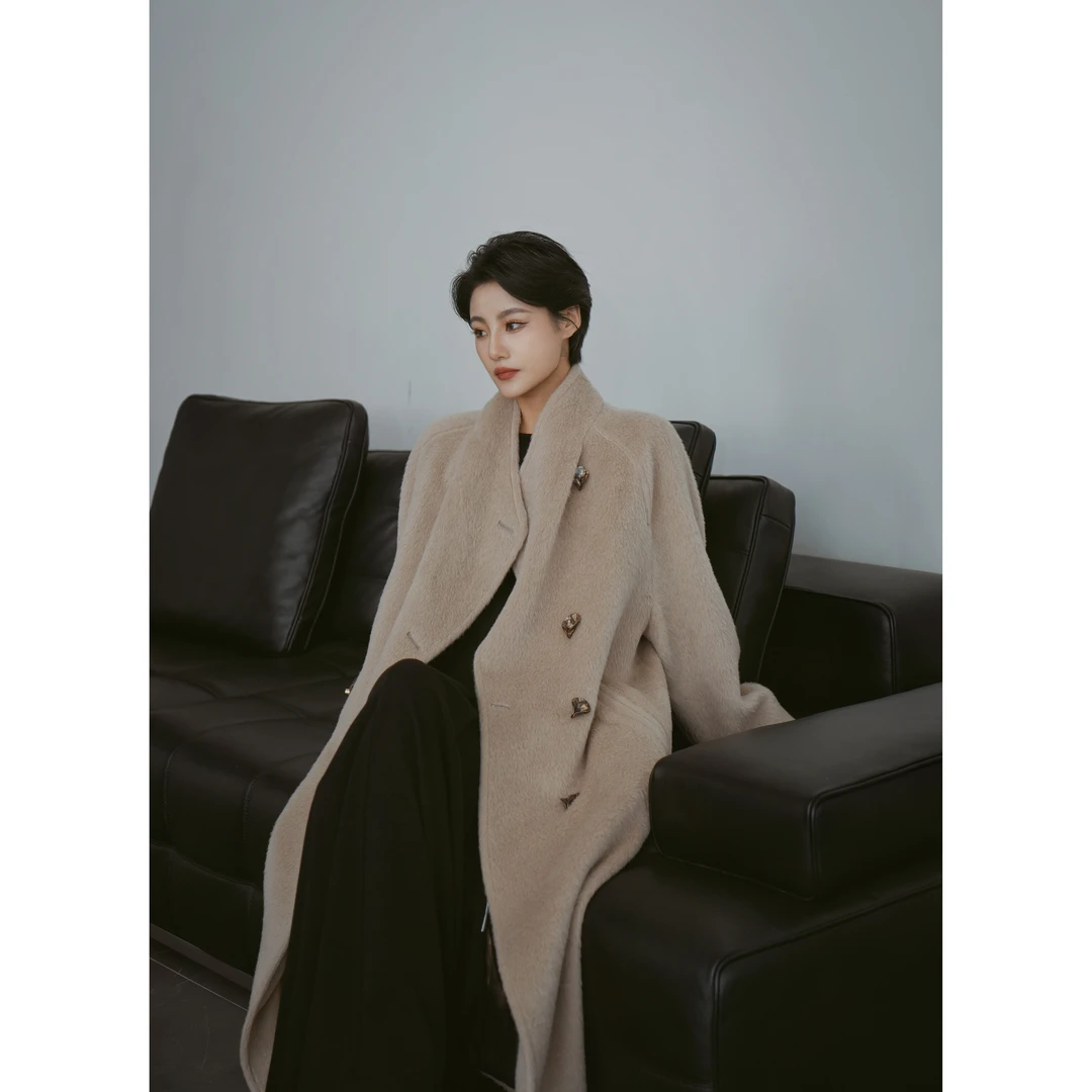 【博物馆】顶奢高比例秘鲁苏力羊驼Max中古经典款长款大衣