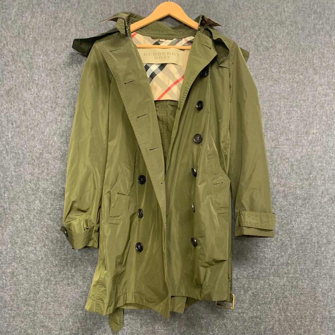 【99新】巴宝莉/Burberry 军绿色风衣外套/ 6码 /公价8000