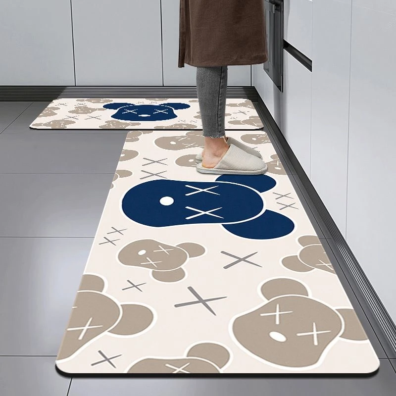 厨房地毯地垫吸水吸油长条垫子免洗可擦洗软垫浴室卫生间进门脚垫