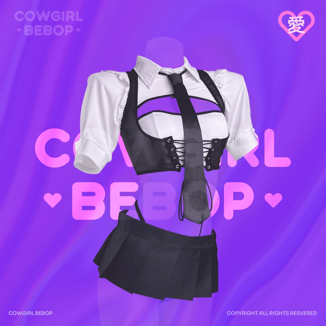 COWGIRL BEBOP[边牧侦探]cos二次元御姐显瘦性感束腰漆皮制服套装
