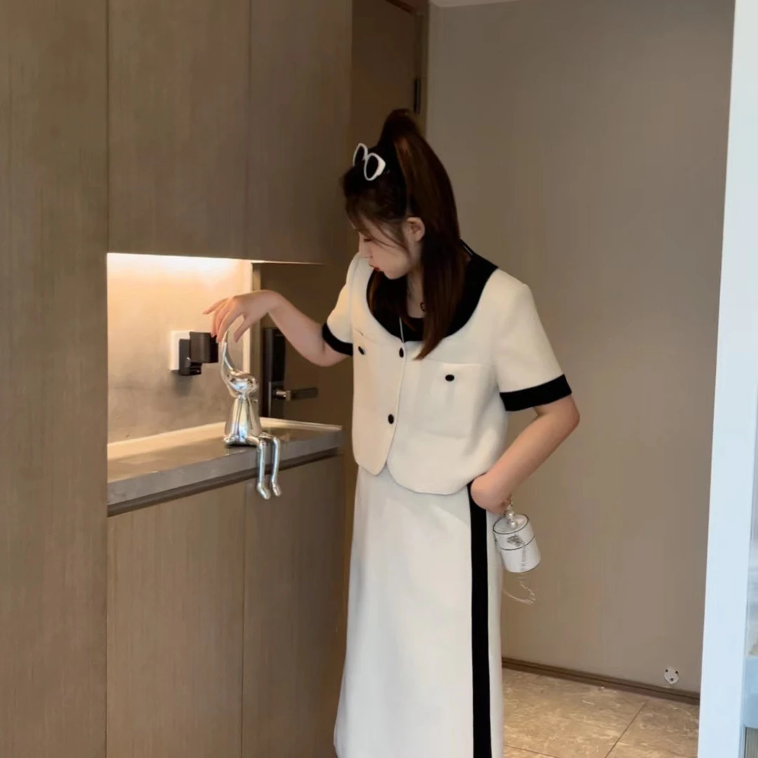 NANXU/楠序源子【魅力磁场】微胖女装 小香风时尚气质套装YZ7035