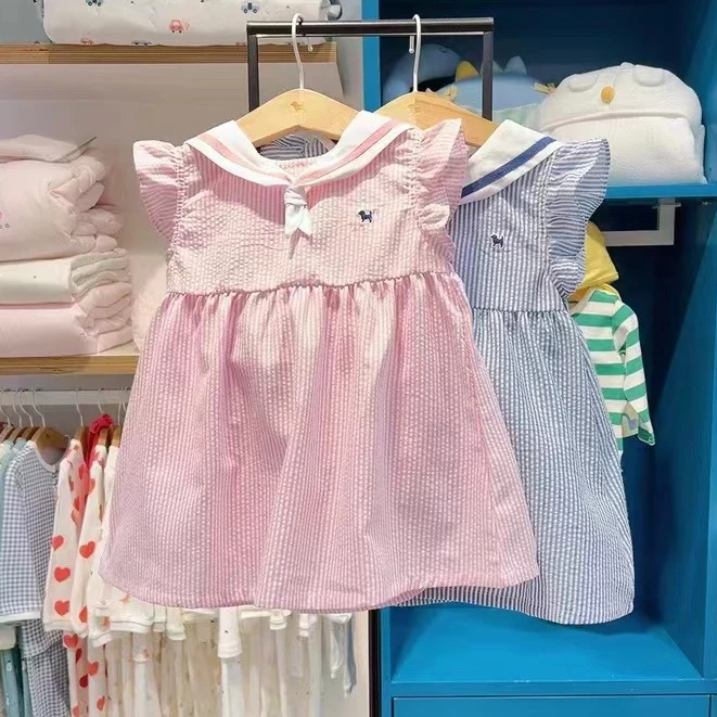 小狗 条纹海军领小裙子【新款】