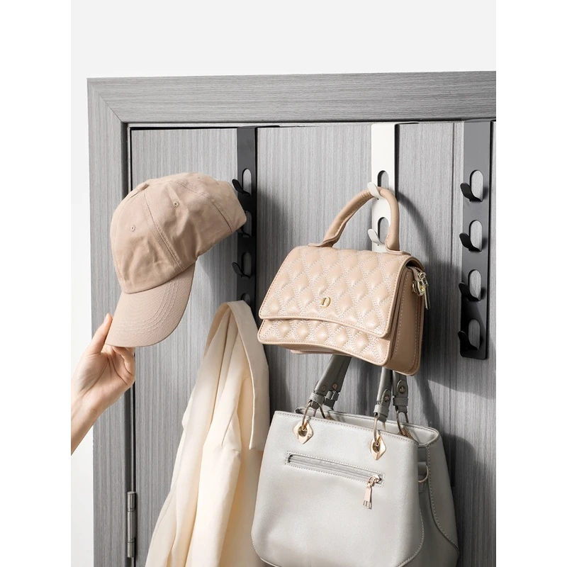 无痕门后挂钩家用免打孔卧室门上置物架子门挂创意连排挂架挂衣架