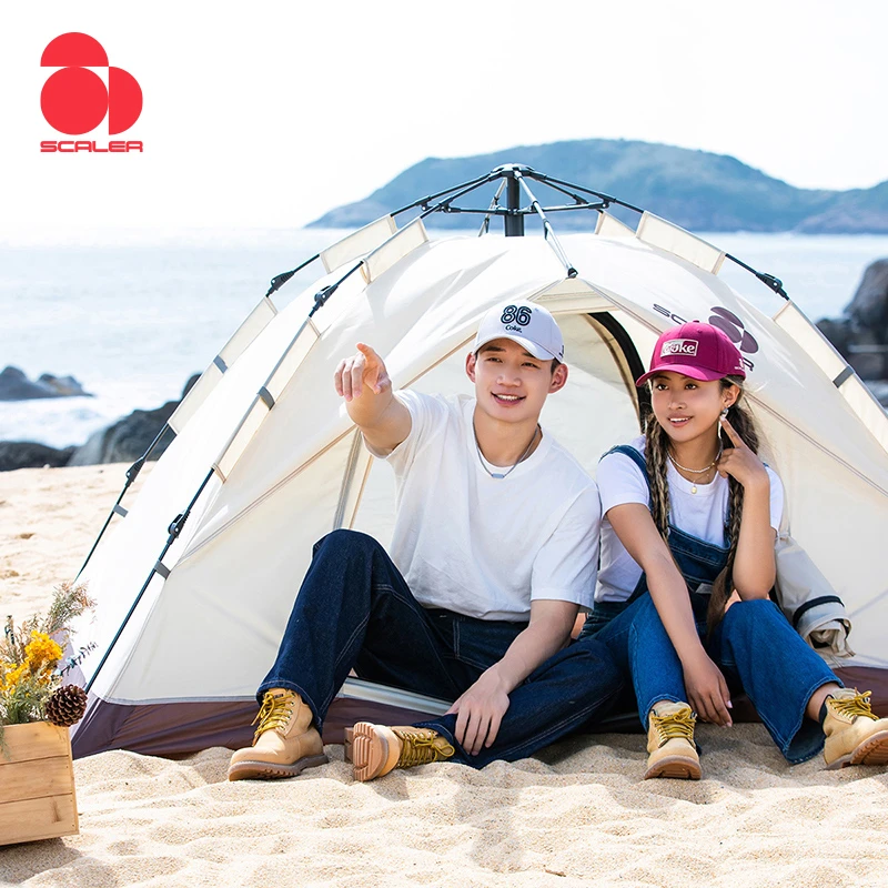 SCALER/思凯乐户外露营野餐免搭可折叠双人帐篷自动帐防水ZAF105