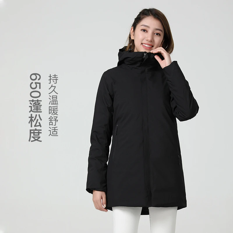 SCALER/思凯乐情侣保暖加厚商务鹅绒服中长款外套羽绒服F6100607