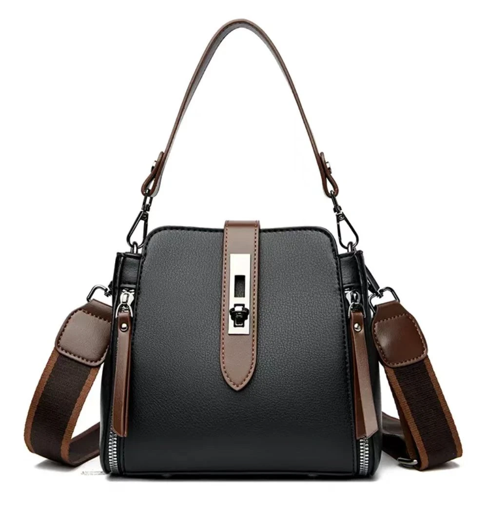 【轻奢专柜】新款时尚休闲高级感多层优雅小众大容量水桶包斜挎包