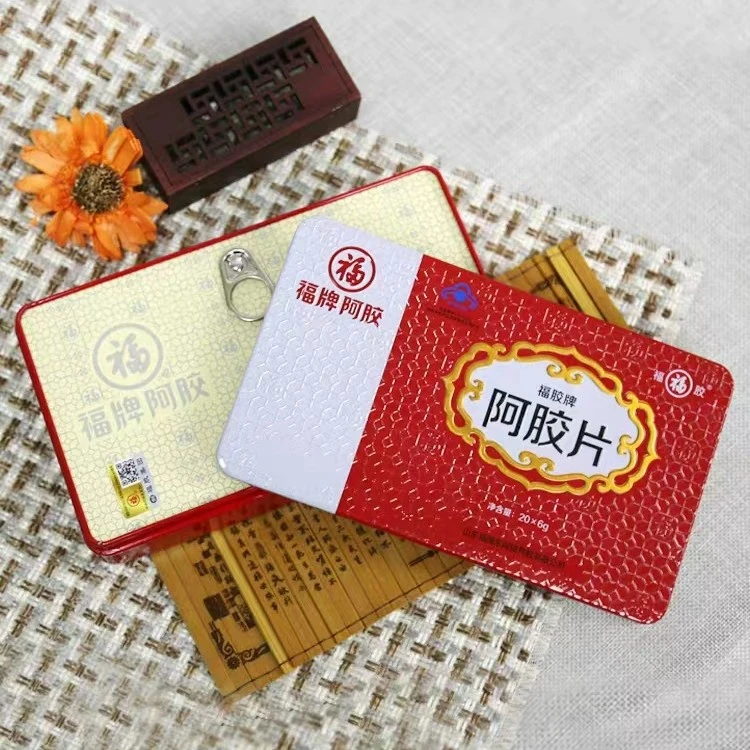 福胶官方旗舰店 铁盒阿胶块山东阿胶片东阿镇阿胶ejiao120g