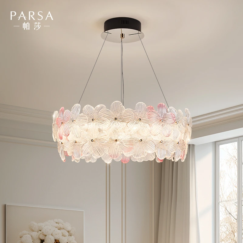 帕莎法式客厅吊灯2025新款书房灯现代设计师创意花朵温馨客厅主灯