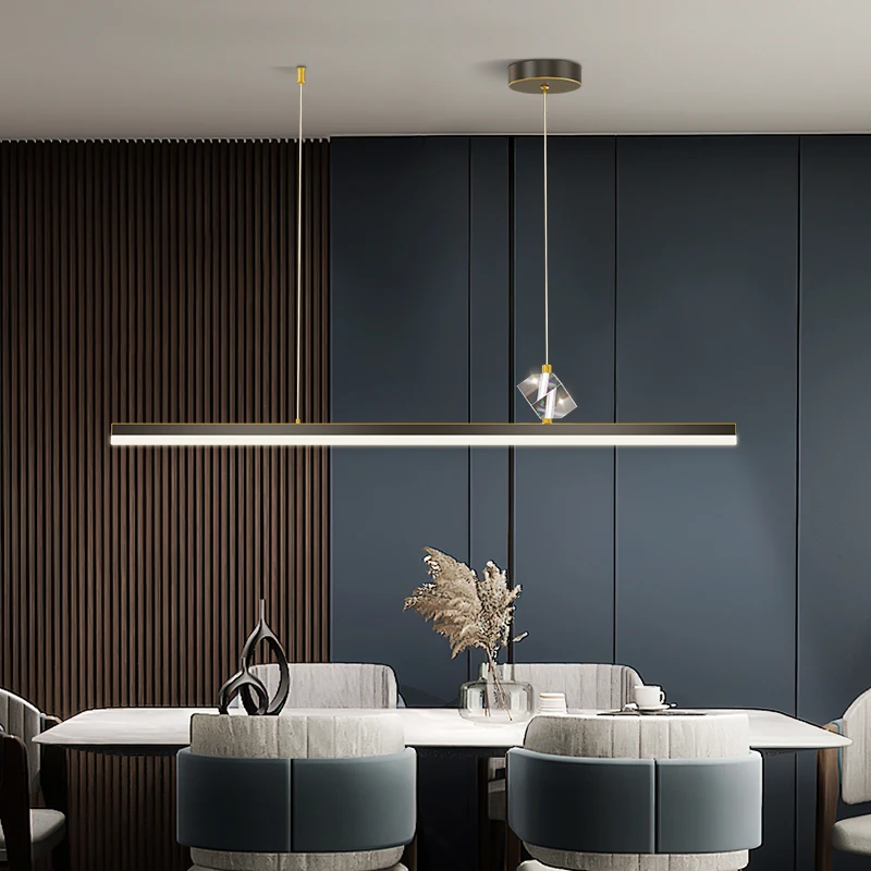 帕莎 餐厅吊灯 极简创意现代饭厅餐桌吧台灯具led线条办公室吊灯