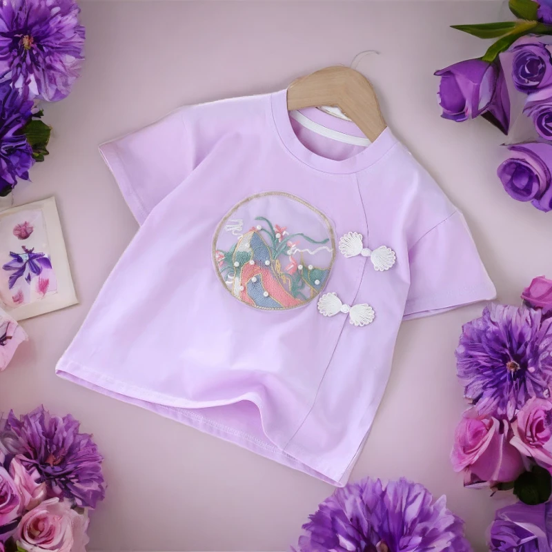 【直播过款、单拍无效】洋气夏季中国风女童韩版短袖（非图片款）