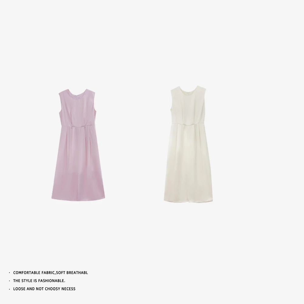 【清】赫本风宽松连衣裙气质白色时尚休闲百搭设计师夏季D288