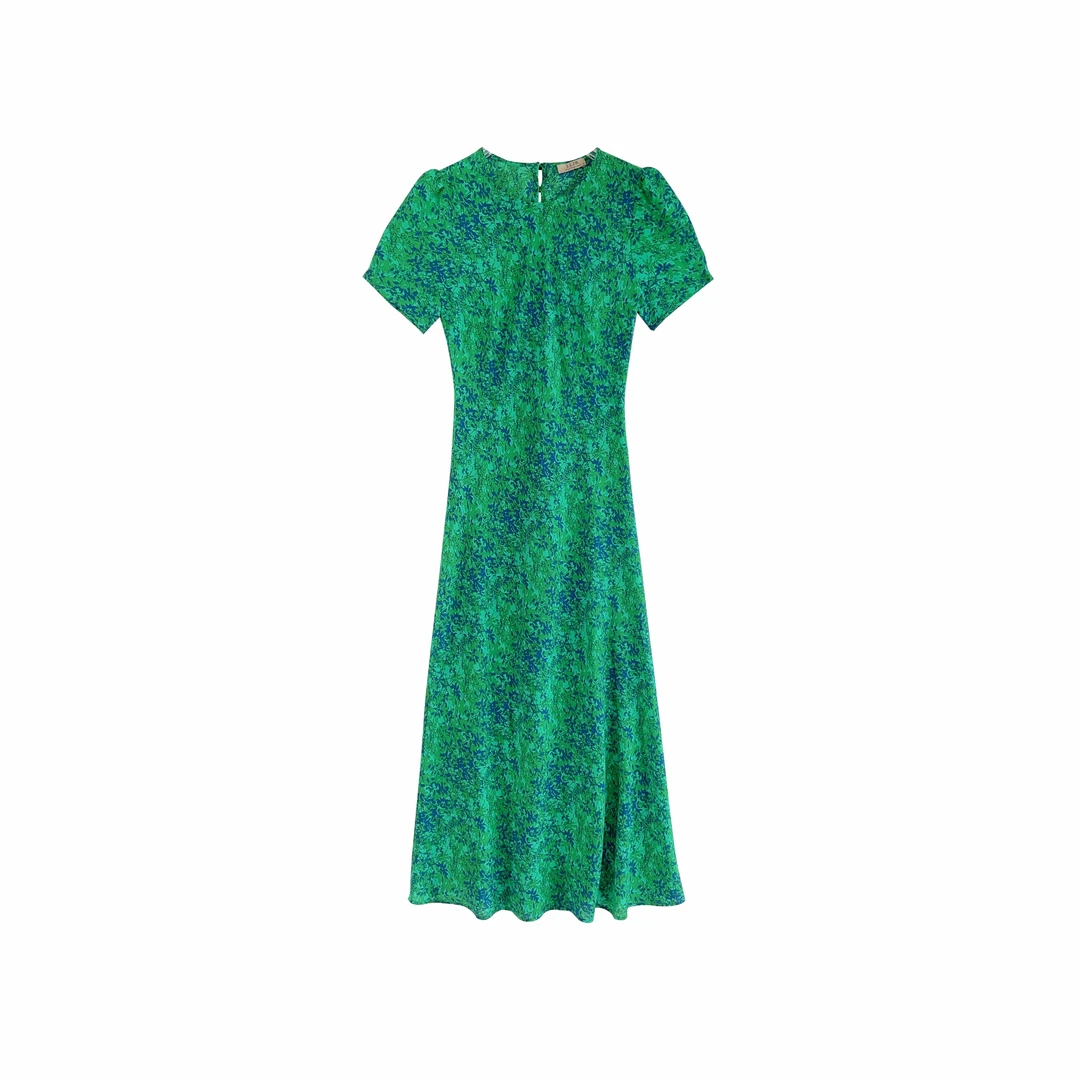 【清】夏季新款显瘦碎花连衣裙D659