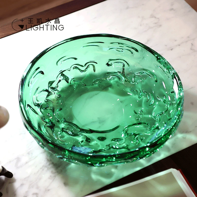 新款【琉璃火山石-果盘】水晶琉璃手工创意个性简约彩色家用时尚