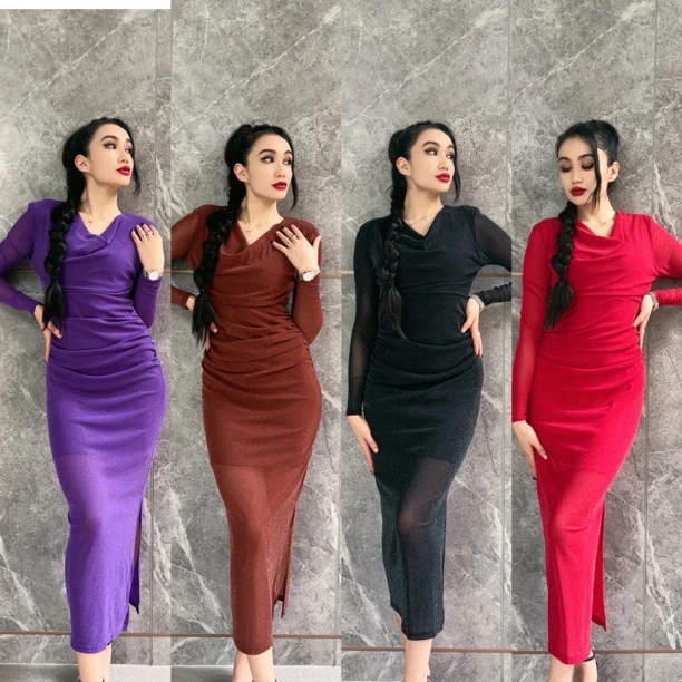 2408款气质修身显瘦时尚性感包臀连衣裙