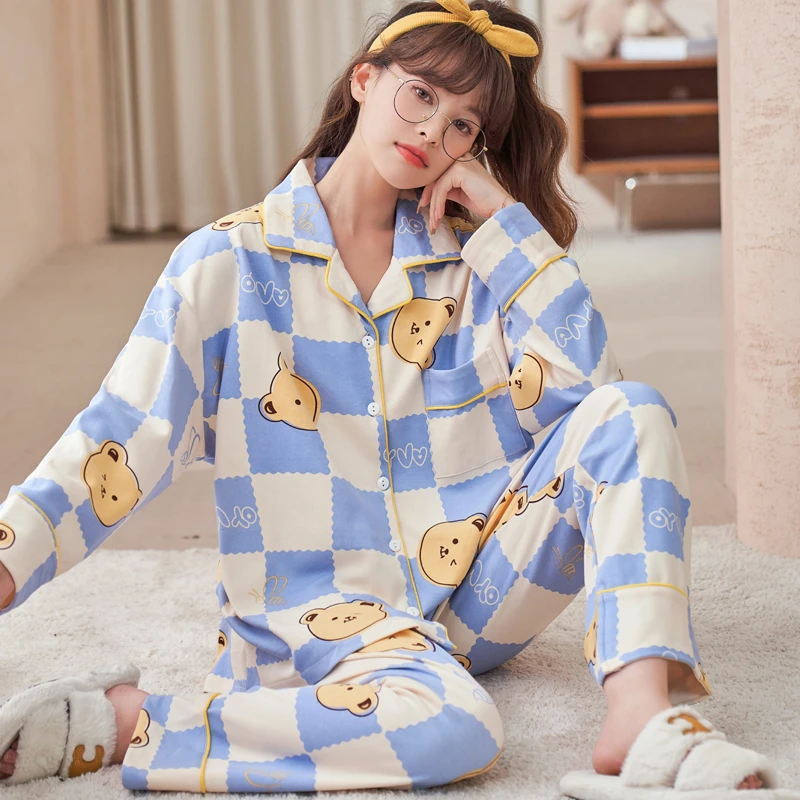 睡衣女春秋款2025年新款冬季长袖休闲可外穿高级感网红家居服套装