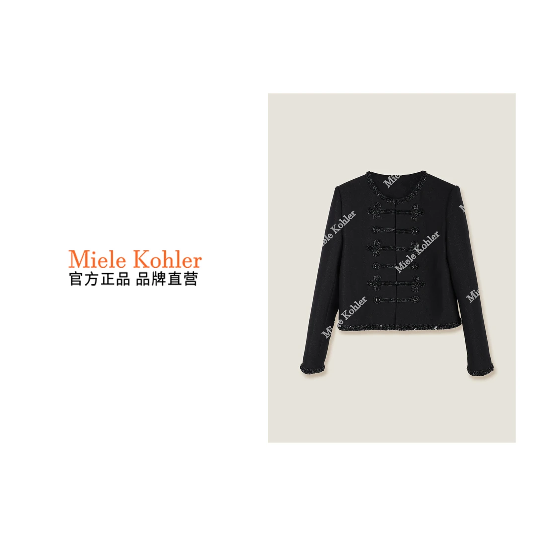 【黑曜之星】新款设计感宫廷风气质国风盘扣长袖上衣MKOKQ8123