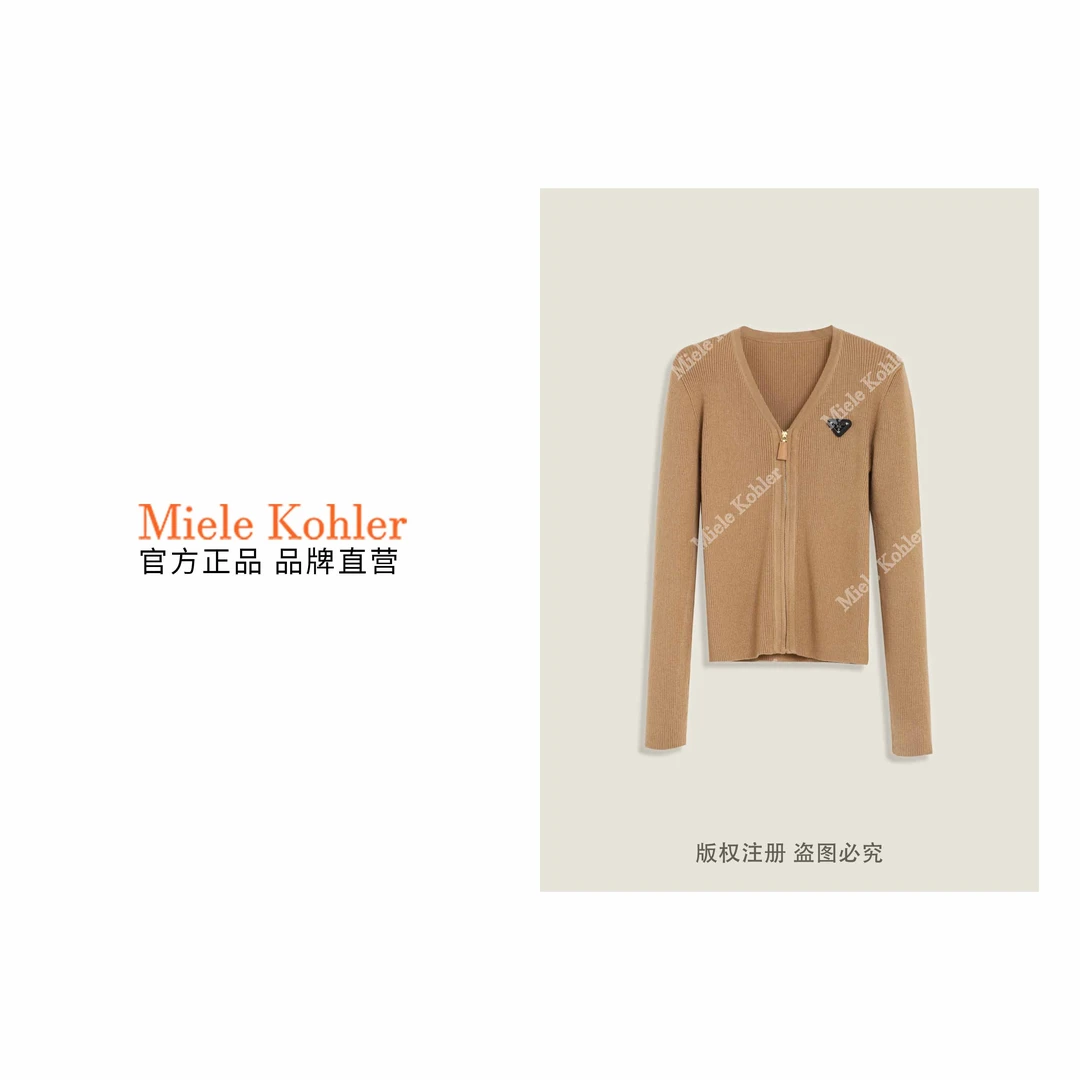 秋冬新款时尚洋气修身显瘦针织长袖上衣MKKQ36270【澳门小源同款】