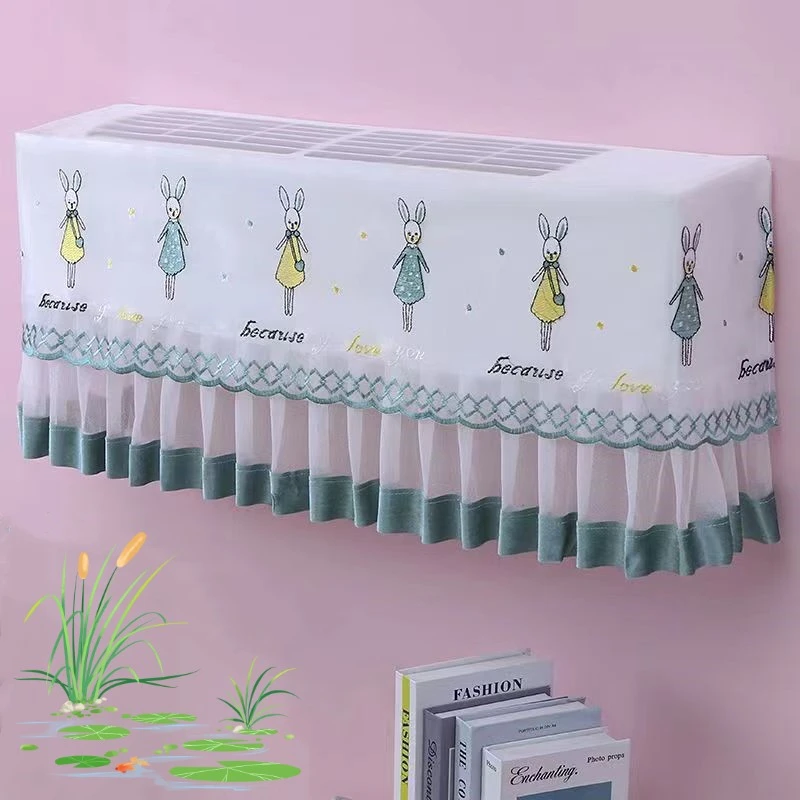 新款挂式空调罩 防尘防蚊虫四季通用挂机罩家用挡风帘防风遮风