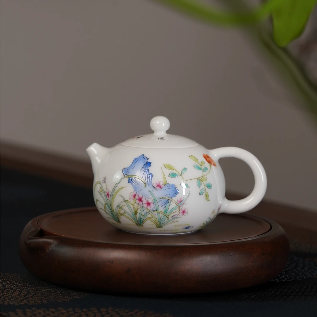 瑞和 粉彩水仙花西施壶大号(150ml)