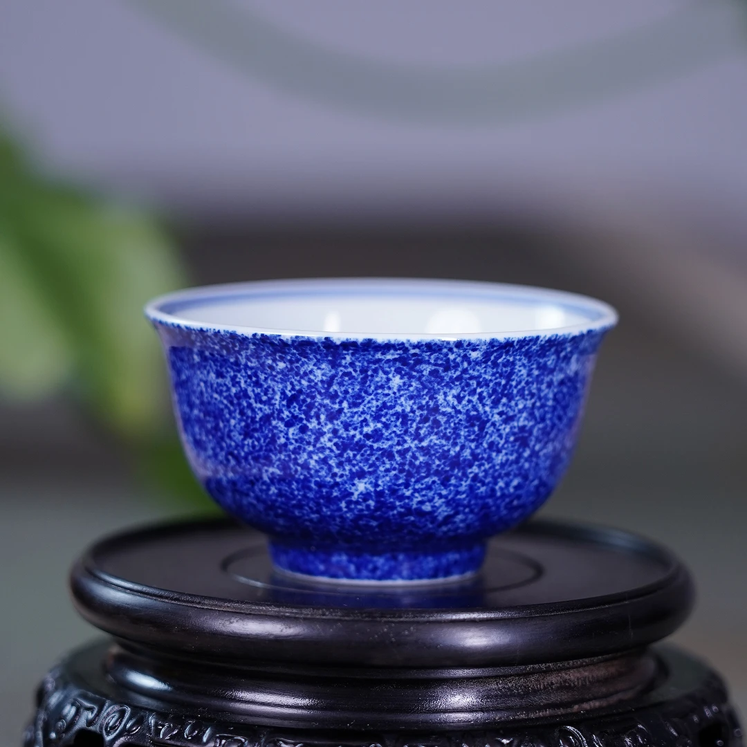 瑞和 【桃园三结义】雪花蓝主人杯 容量约60ml