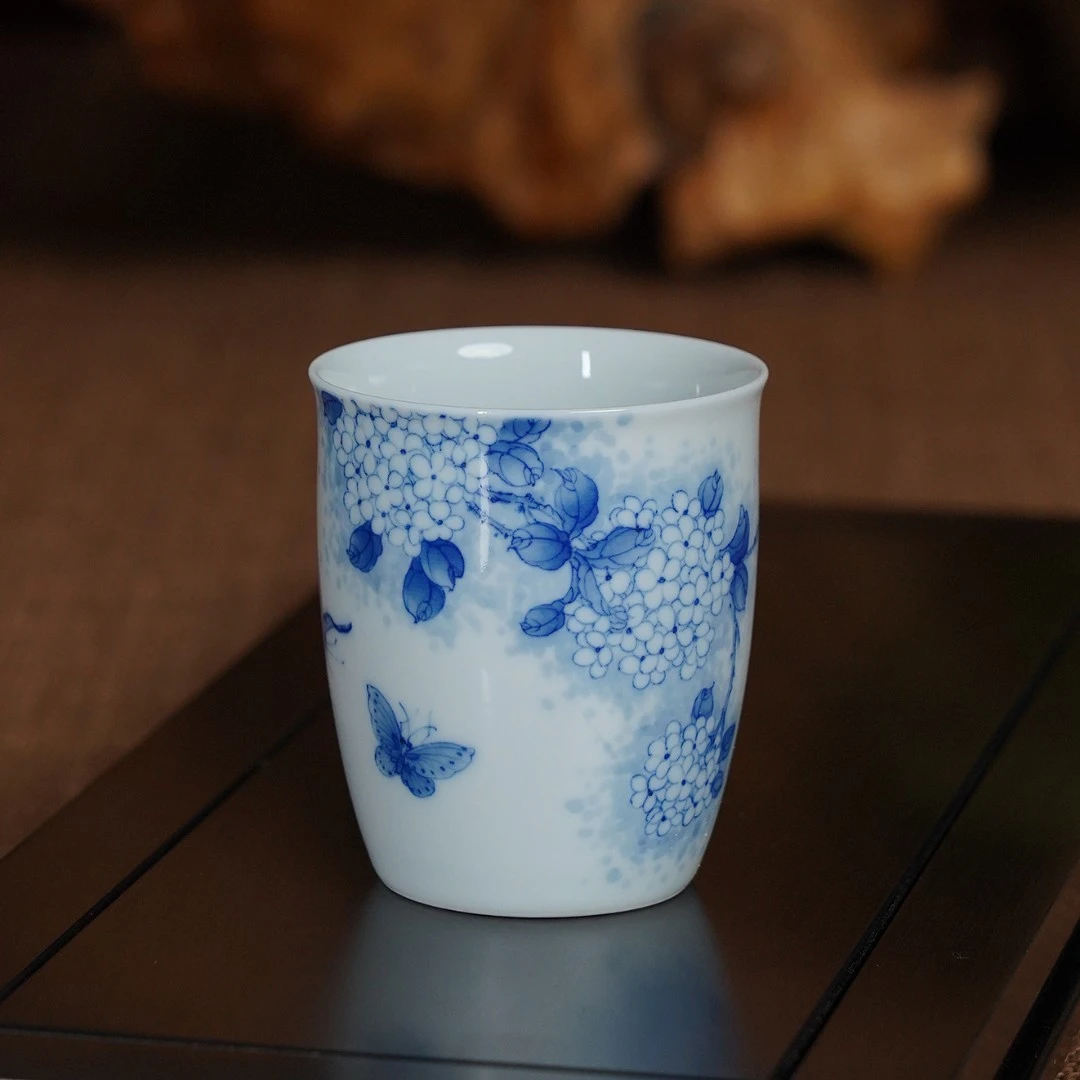 瑞和青花仿古青花直心杯主人杯