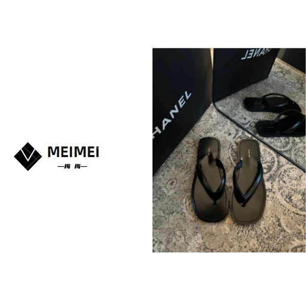 XMM.《经典极简夹脚拖鞋》夏季时尚百搭洋气复古气质人字拖7800-827