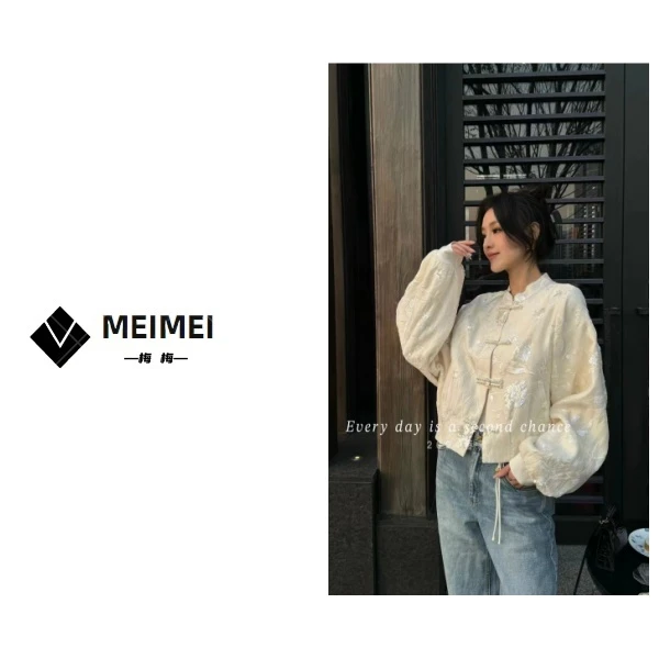 XMM.《小短款亮片》春季时尚百搭洋气短款气质小众亮片外套-85672