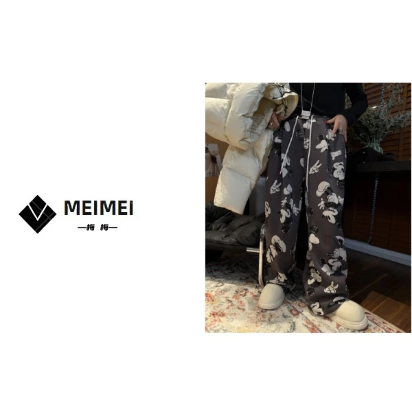 XMM女装.<卡通韩系卫裤>冬季新款加绒时尚百搭显瘦卫裤.660562